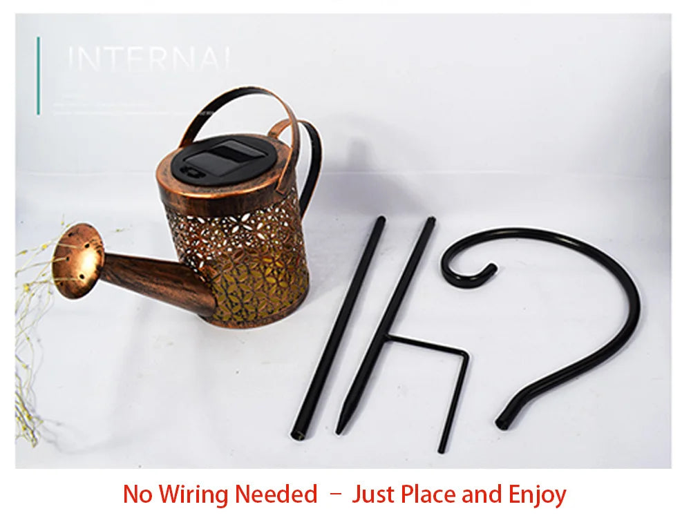 Solar Watering Can Light Outdoor Garden Decoration