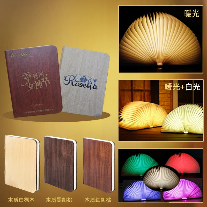 3D Folding Creative LED Night Light RGB Color Table Lamp