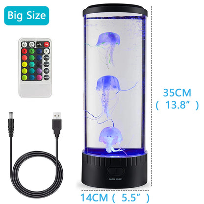 Jellyfish Lamp Color Changing Remote Control  Aquarium Tank