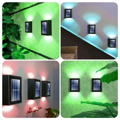 Solar Up and Down Spot Lights Outdoor, Street Wall Light Lamp