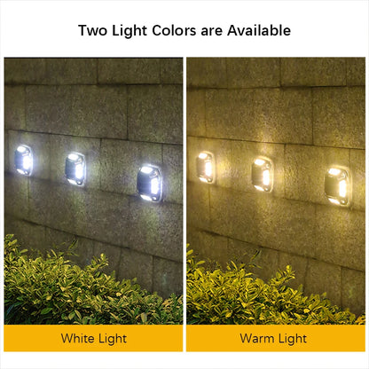 4PCS Solar Dock Lights 8LEDs Deck Driveway Light Outdoor