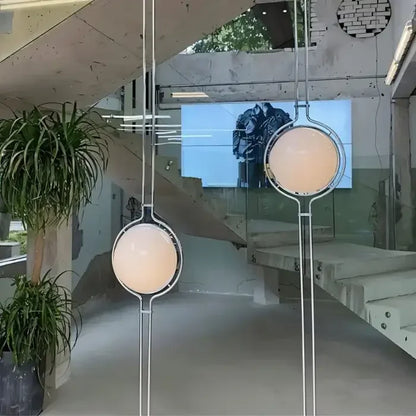 Nordic Floor Lamp Chrome Metal White Acrylic Ball Lamp