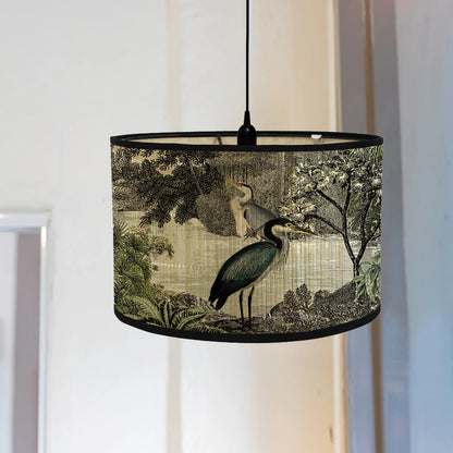 Retro Style Flower Printing Lampshade Japanese Style