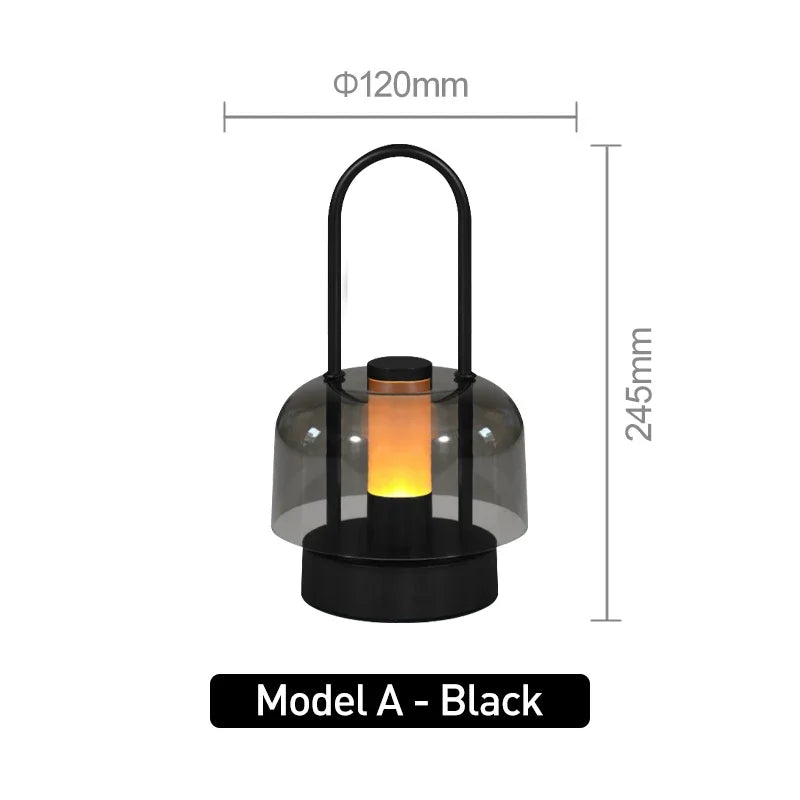 Modern Retro Nordic Desk Lamp Rechargeable Indoor Table Lamp