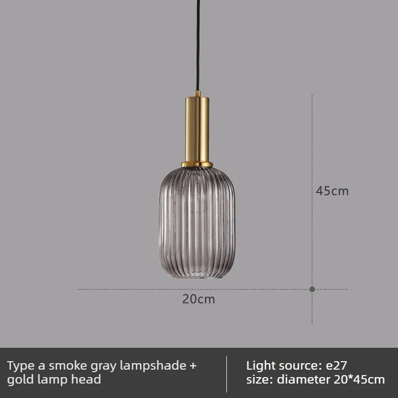 Simple Retro Single Head Ceiling Chandelier Creative  Light