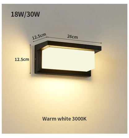 LED Outdoor Wall Lamp Waterproof IP65 Radar Sensor Ligthing