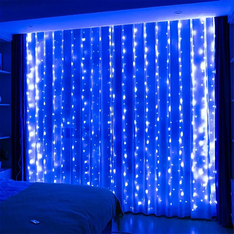 6x3M LED USB Curtain String Fairy Lights Christmas Garland