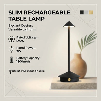 Rechargeable LED Table Light Wireless Desk Night Bedside Lamp