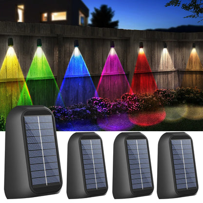 Solar Wall Lamp Solar Fence Lights RGB Modes