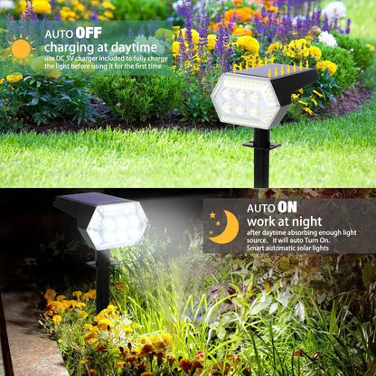 108 LED Outdoor Solar Lights Solar Spot Lights Landscape