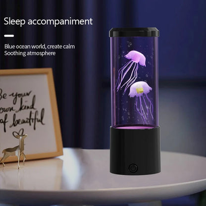 LED Jellyfish Aquarium Night Light, 7-Color Changing