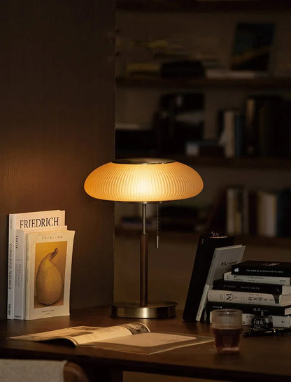 Nordic Vintage Table Lamp Solid Wood Reading Lamp