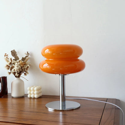 Macaron Glass Table Lamp Trichromatic Dimming Living Room