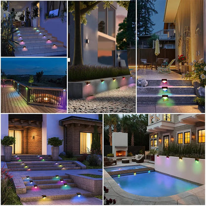Solar Deck Lights LED Waterproof Outdoor Solar LED Step Lights