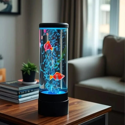LED Lava Volcano Lamp with Remote Control RGB Light