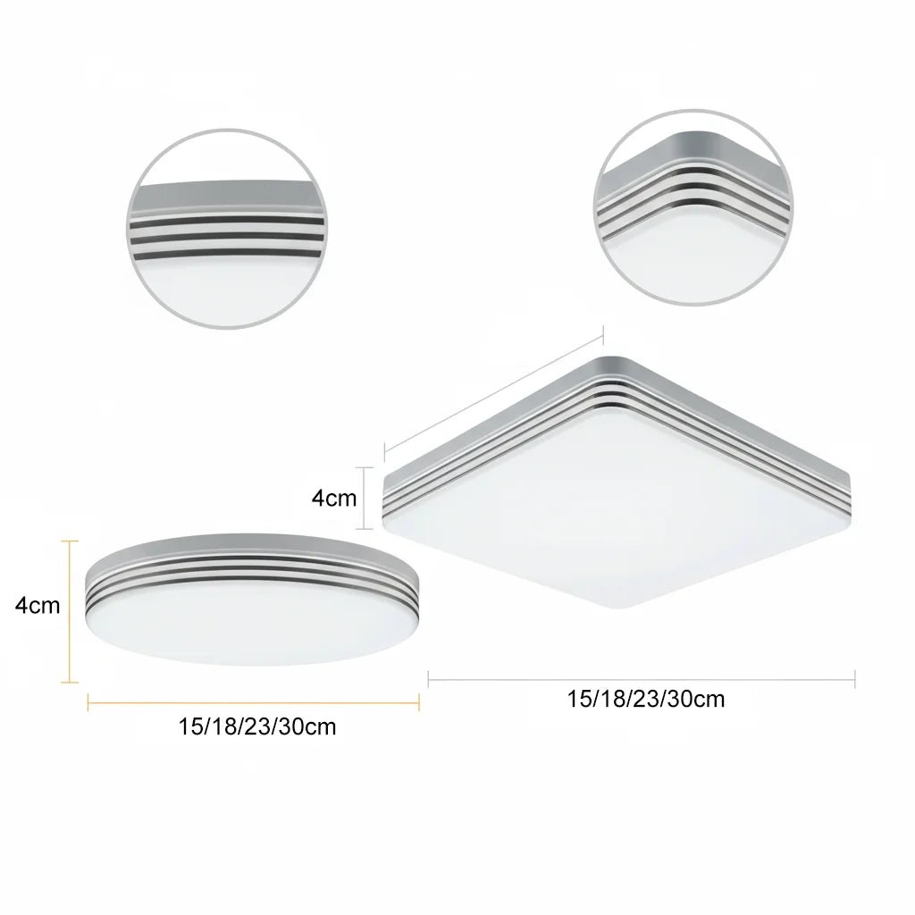 18W-48W LED Ceiling Light 15-30CM Square Ceiling Panel Light