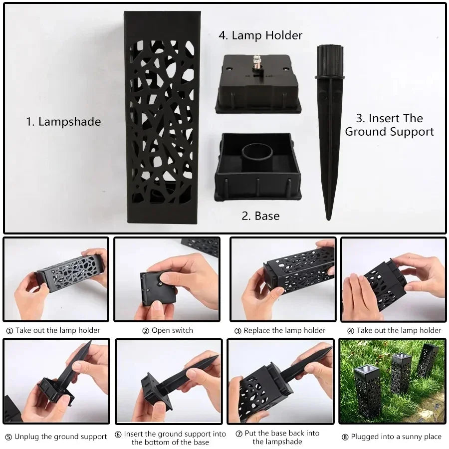 Solar Lawn Light Outdoor Solar Powered Buried Path Lights