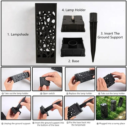 Solar Lawn Light Outdoor Solar Powered Buried Path Lights