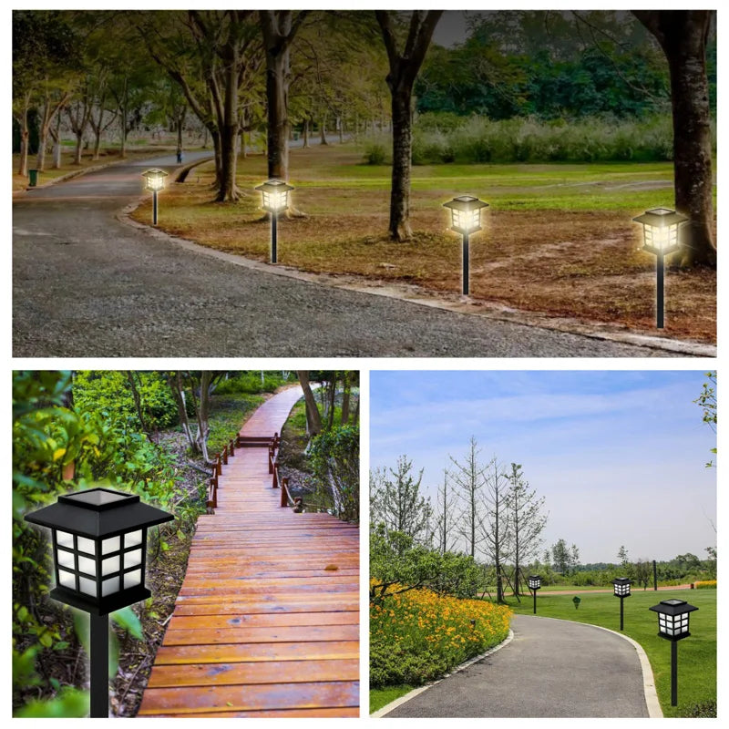 8 Pack Solar Pathway Garden Lights Outdoor Waterproof