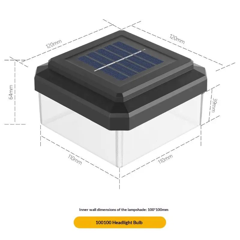 1Pcs IP65 Waterproof Solar Fence Lamp Solar LED Light