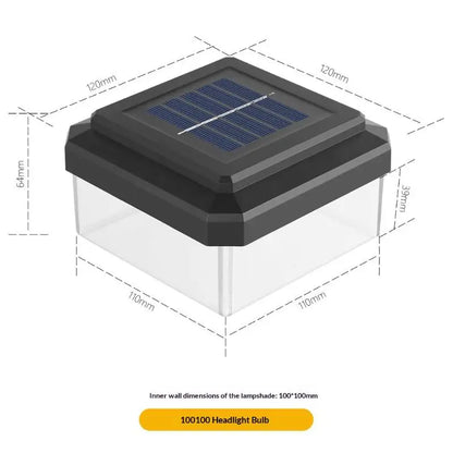 1Pcs IP65 Waterproof Solar Fence Lamp Solar LED Light