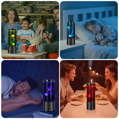 LED Jellyfish Lava Lamp Mini Aquarium Simulation Decorative
