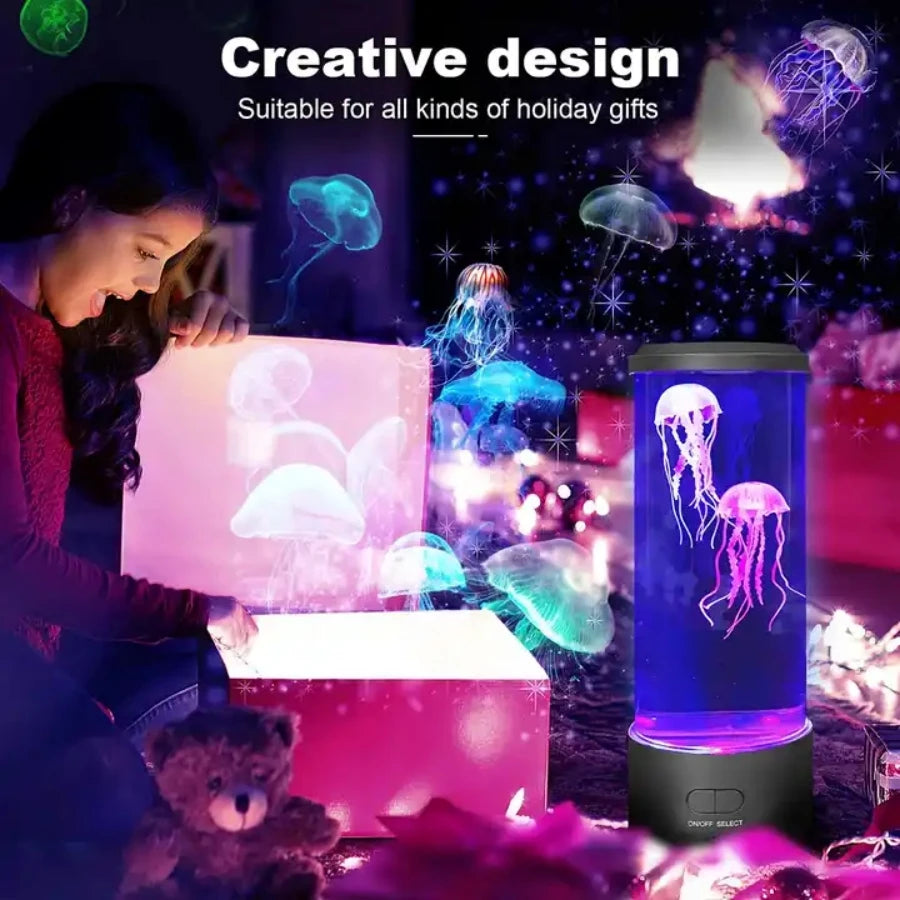 Remote Control Simulated Jellyfish Cylindrical Quiet Light