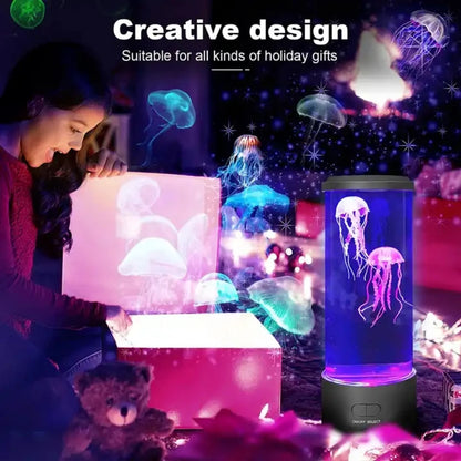 Remote Control Simulated Jellyfish Cylindrical Quiet Light