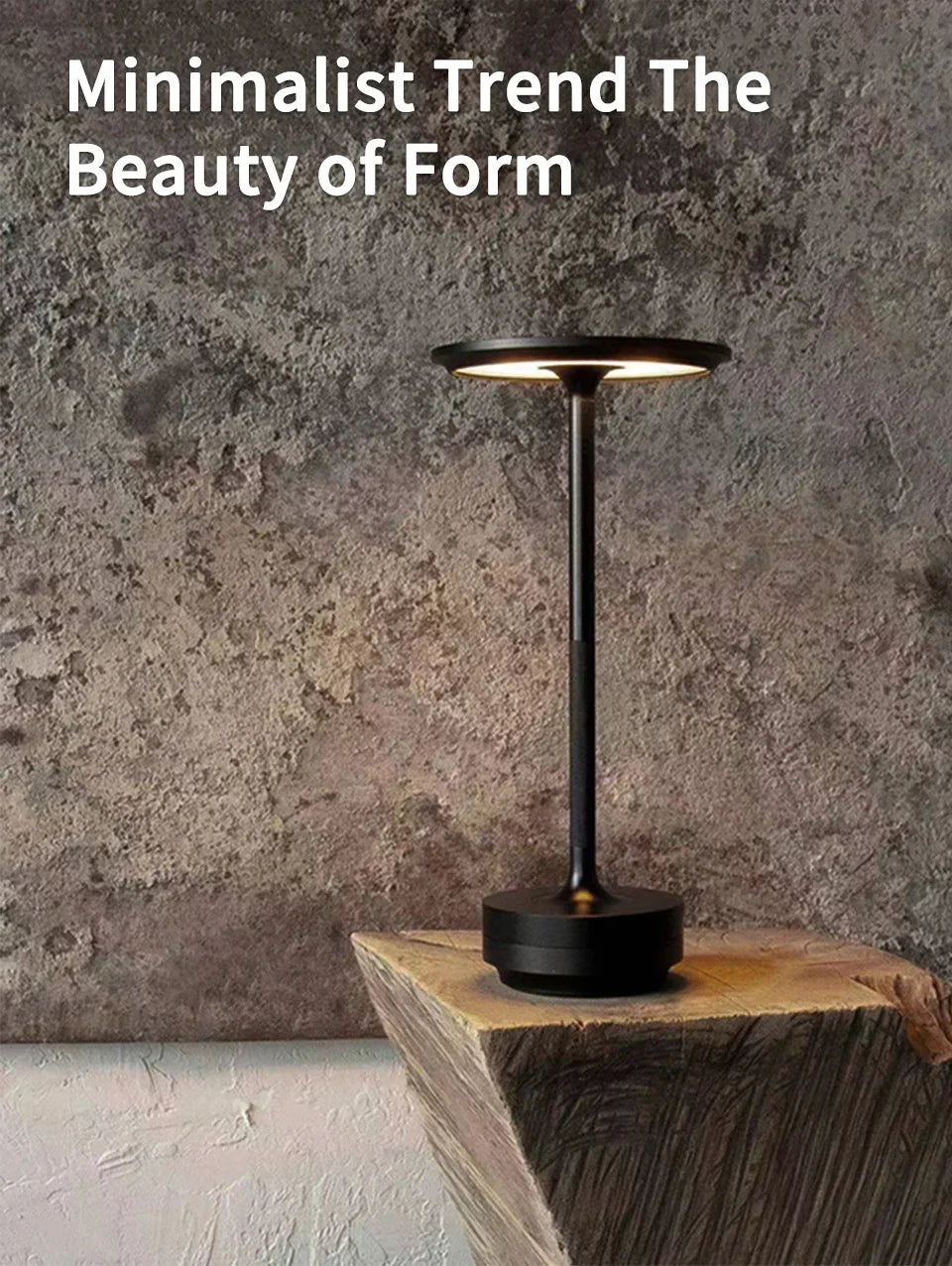 Wireless Table Lamp USB Rechargeable Touch Lamp