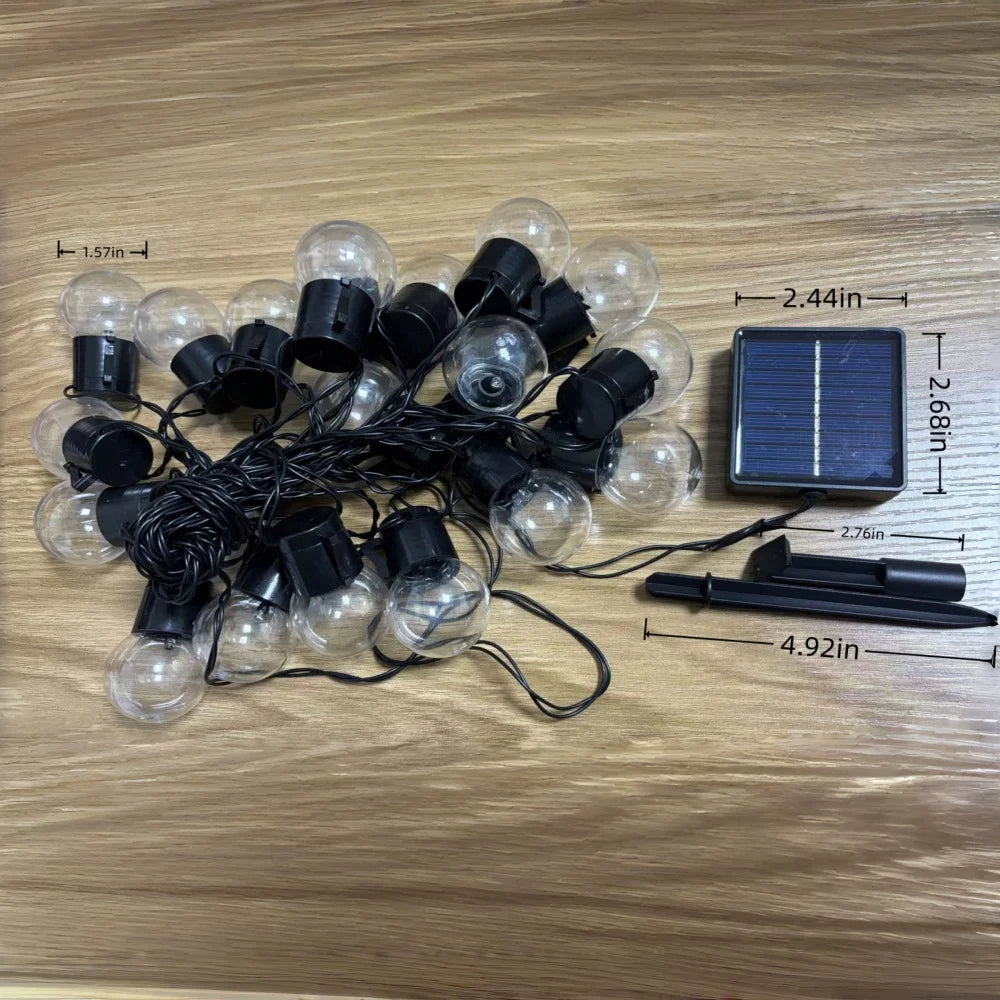 Solar Globe String Lights LED Outdoor Waterproof Fairy Lights