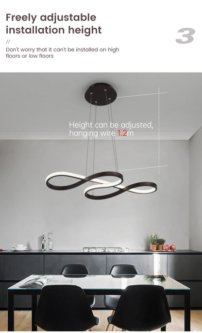 Hanging Lights Remote Dimming Kitchen Led Cord Pendant Lamp