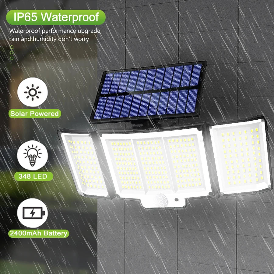 Solar Light Outdoor 328/348 LED Integrated Super Bright Motion