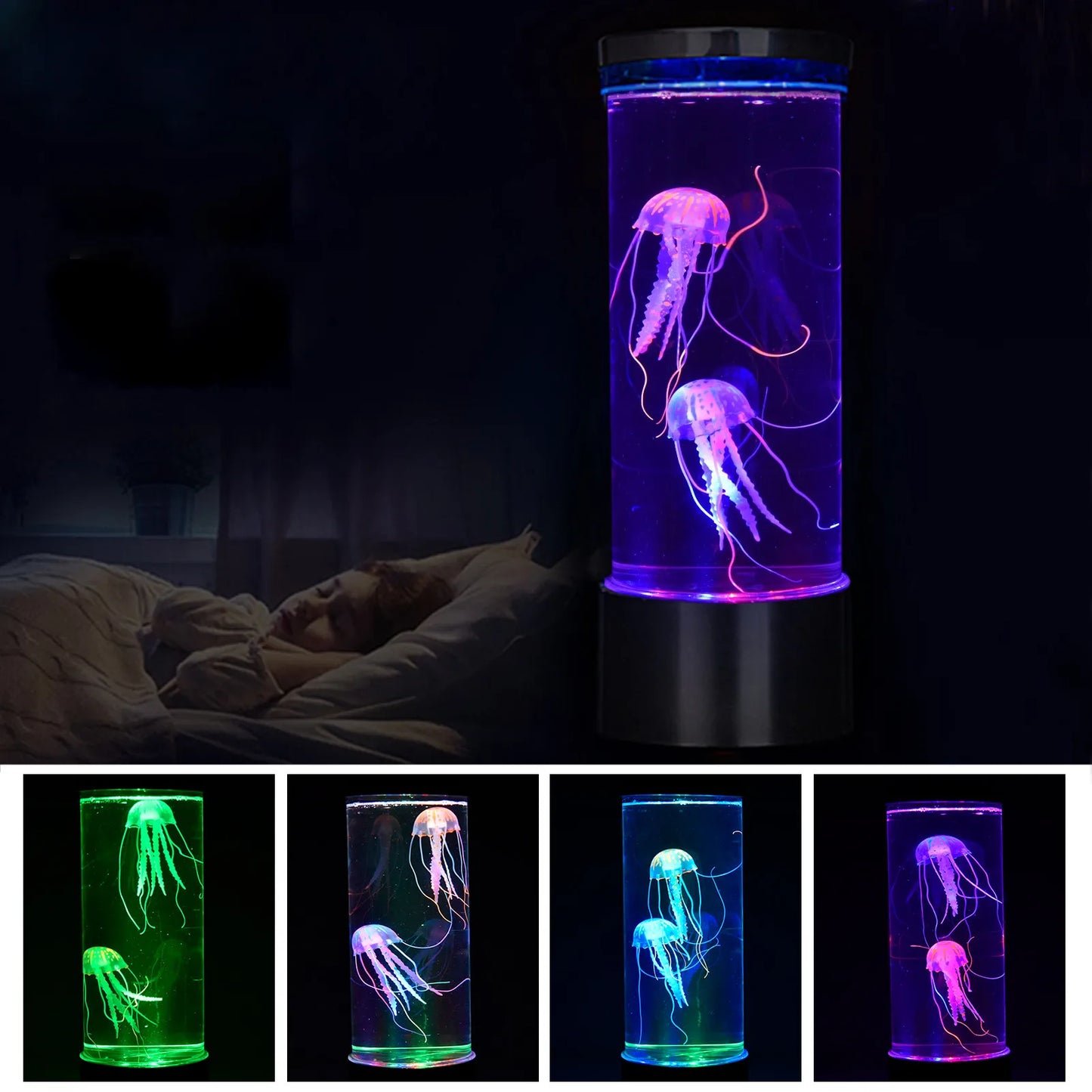 Fantasy USB/Battery Powered Jellyfish Water Tank LED Lamp