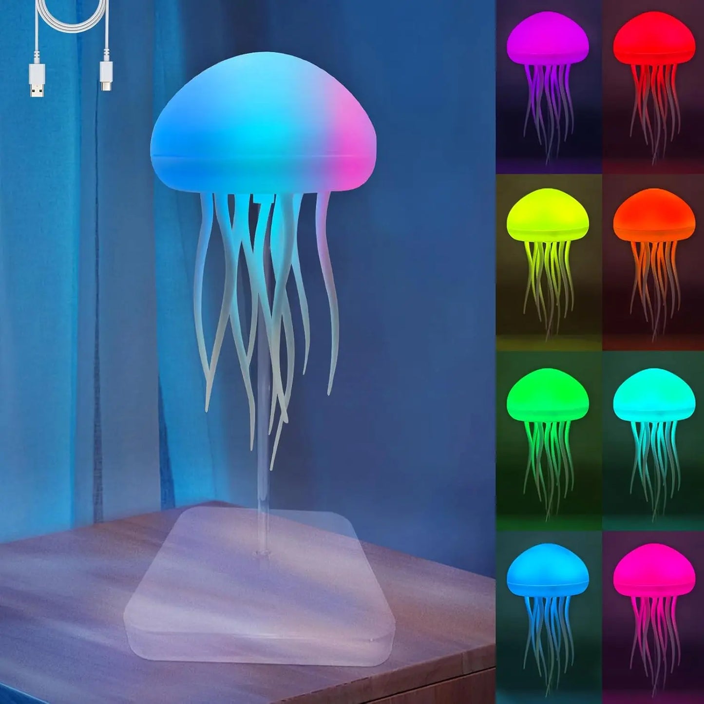 Upgraded Silent Jellyfish Lamp Jelly Fish Light