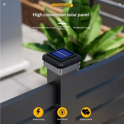 1Pcs IP65 Waterproof Solar Fence Lamp Solar LED Light