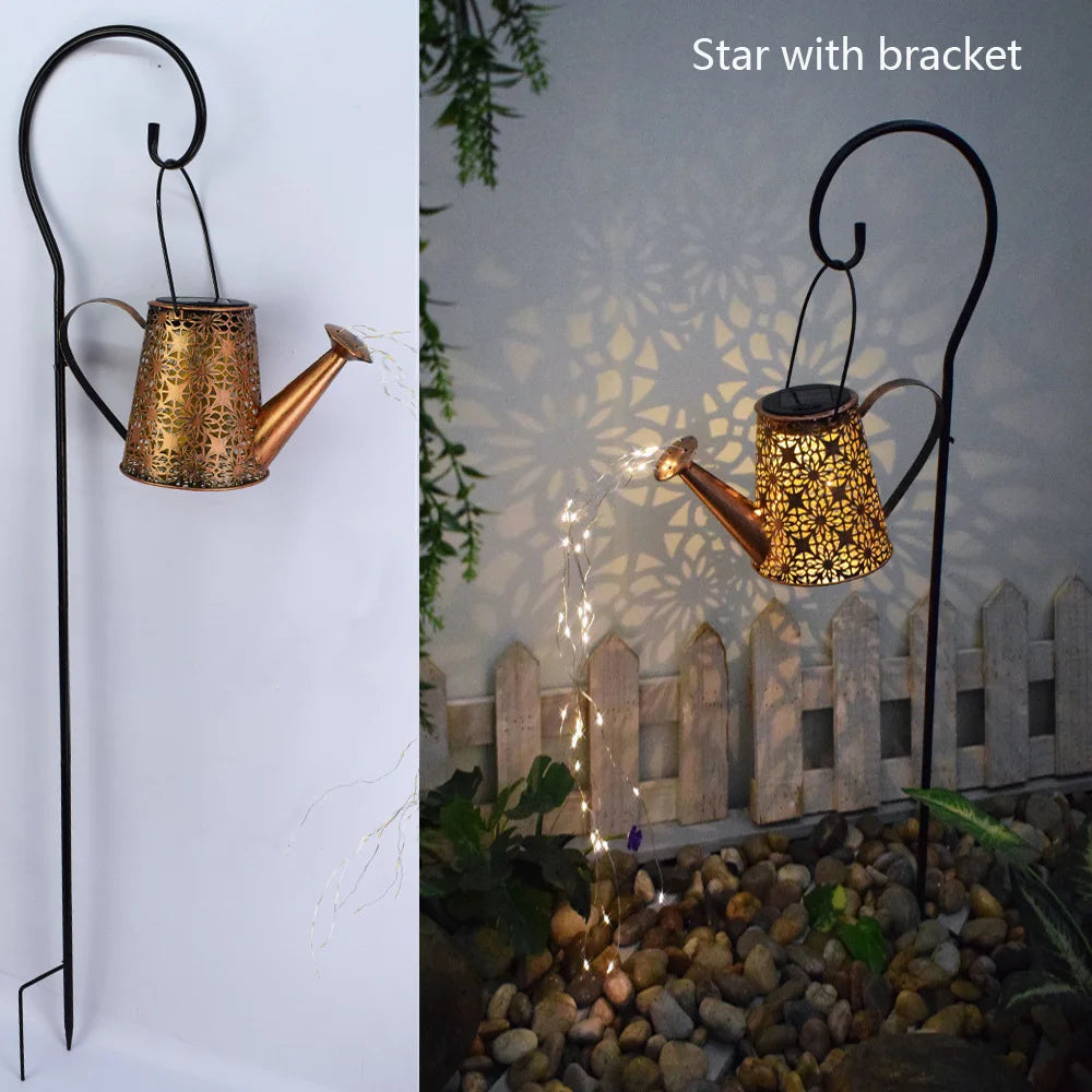 Solar Watering Can Light Outdoor Garden Decoration