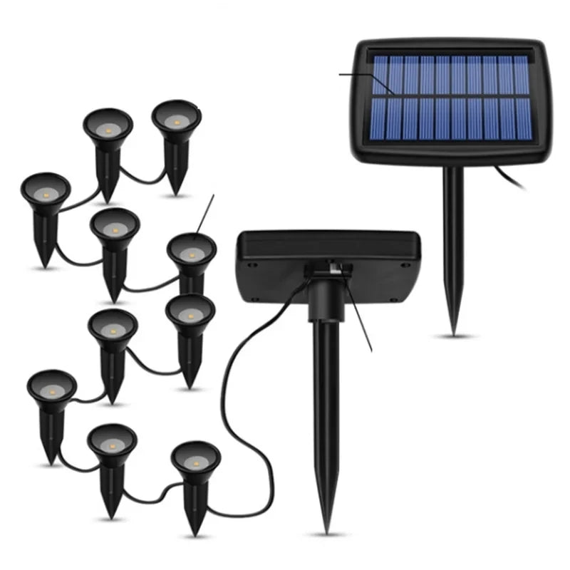 Outdoor Solar Lights Pathway Patio Lawn Ground Lamp