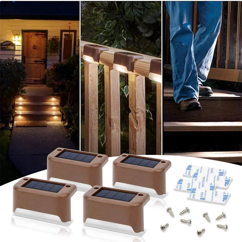 Solar Deck Lights LED Waterproof Outdoor Solar LED Step Lights