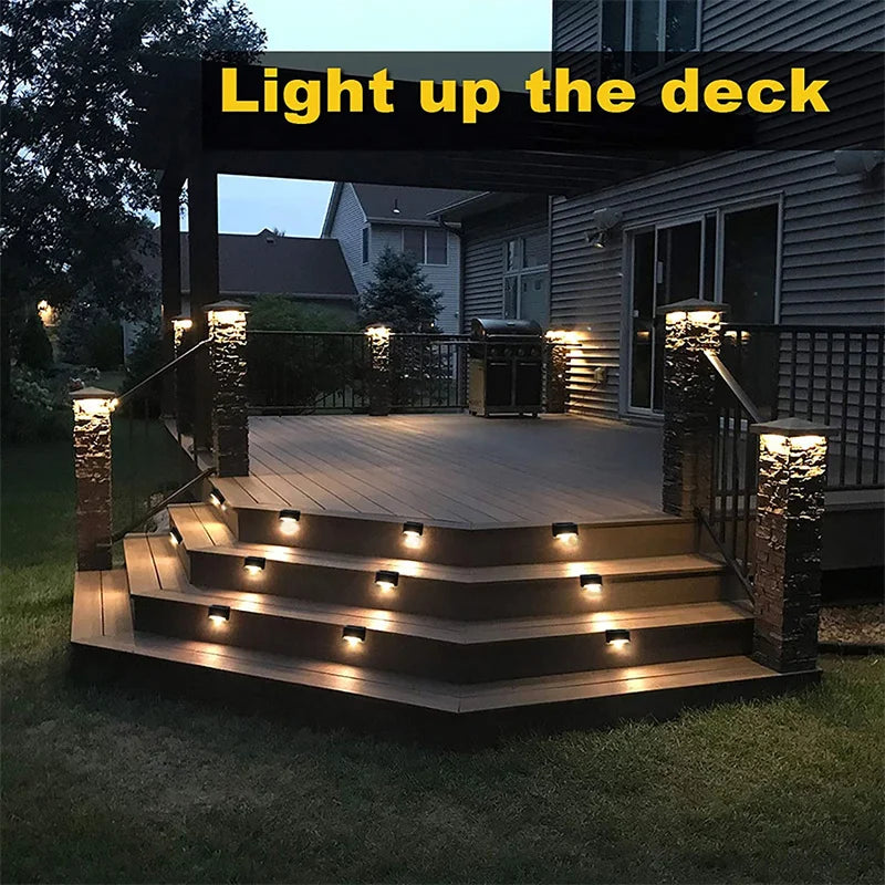Solar Deck Lights LED Waterproof Outdoor Solar LED Step Lights