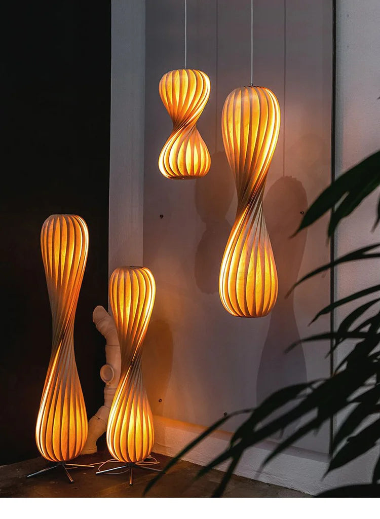 Living Room Floor Lamp Wooden Style Bedroom Headboard