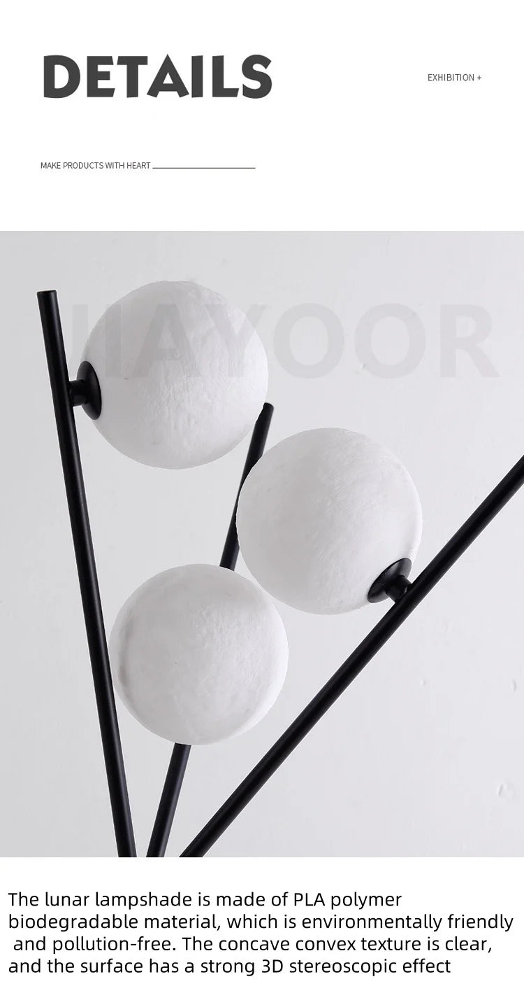 Nordic Living Room Sofa Floor Lamp Modern Creative Moon