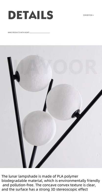 Nordic Living Room Sofa Floor Lamp Modern Creative Moon