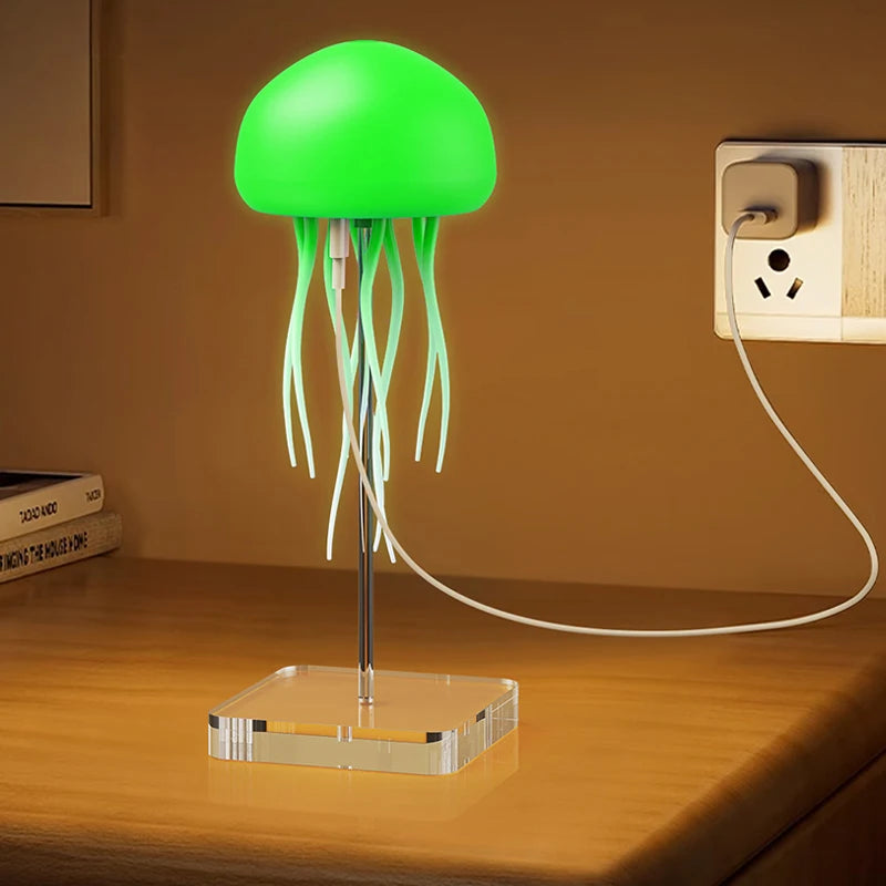 Jellyfish Cartoon LED Nihgt Light Voice Control Gradient