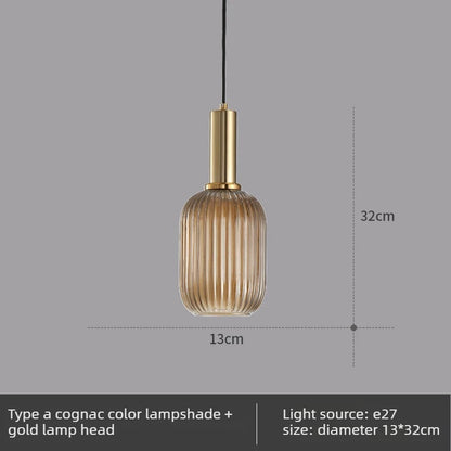 Simple Retro Single Head Ceiling Chandelier Creative  Light