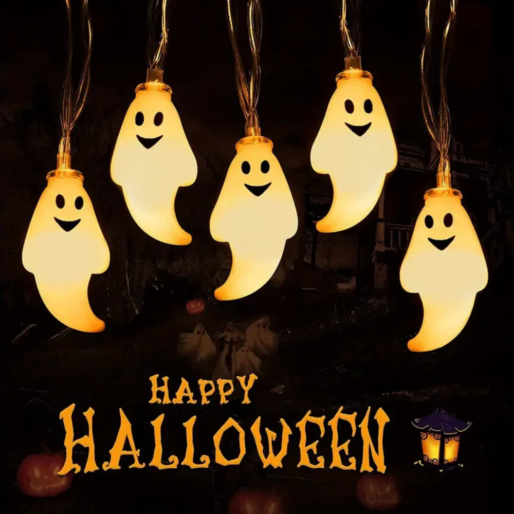 1pc Ghost Pendant for Halloween Decor, Battery Powered