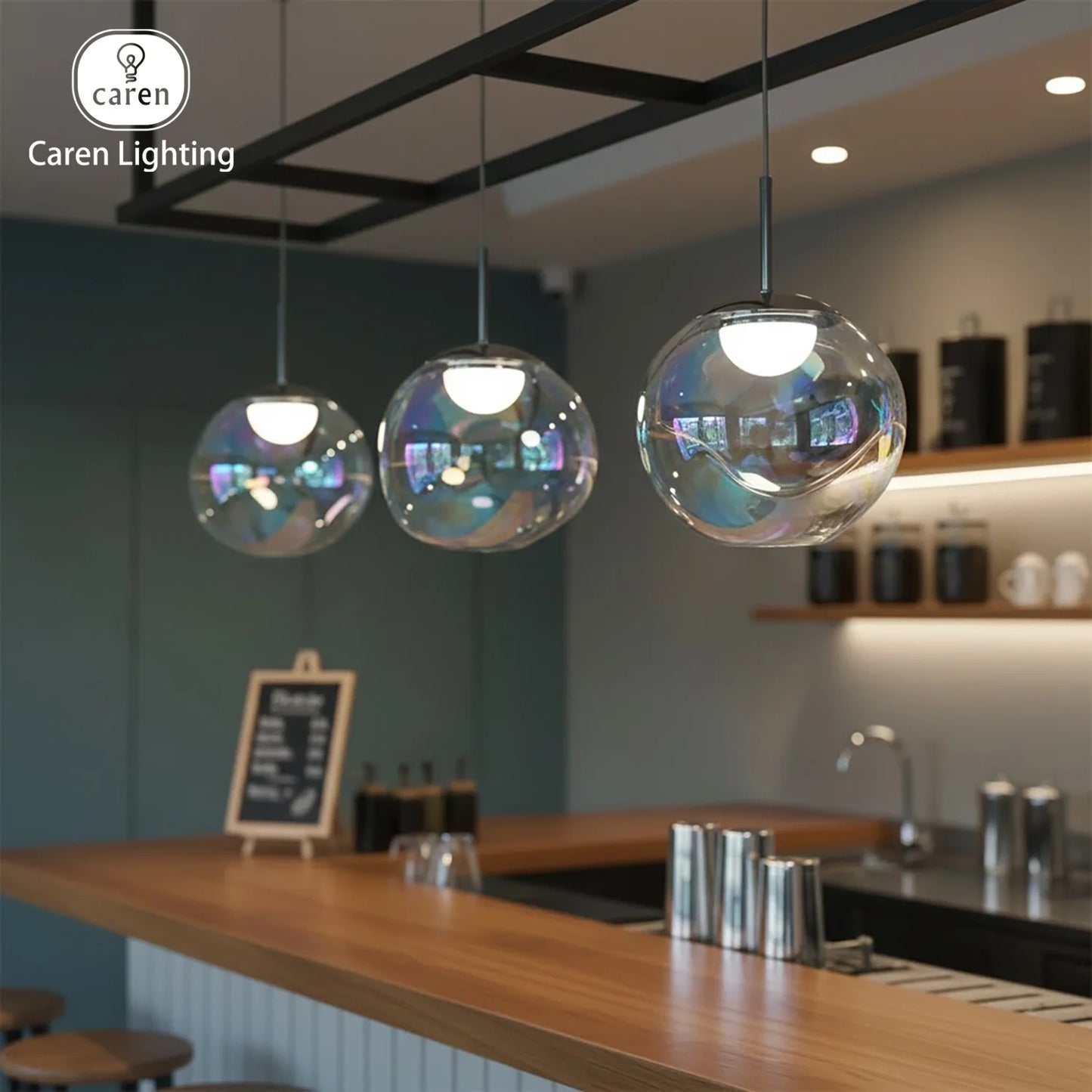 Caren Lighting Iridescence dinning Pendant PVD Rainbow