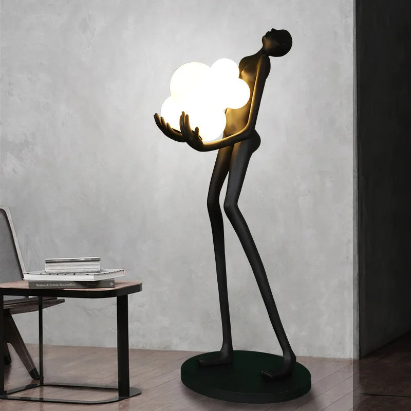 Nordic Humanoid Floor Lamp Sculpture Design Exhibition Lamp