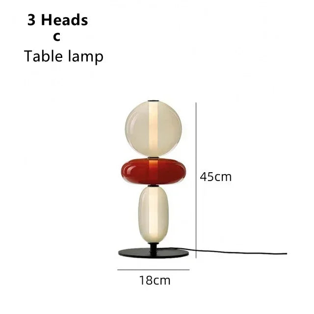 Italian Creative Colored Glass Designer LED Floor Light