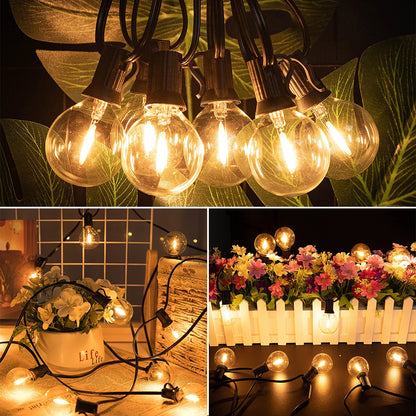 G40 LED Outdoor String Ball Lights Shatterproof Patio Lights
