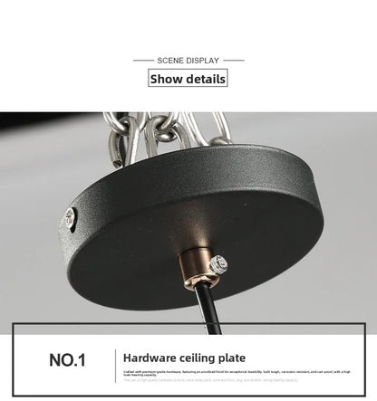 Simple Retro Single Head Ceiling Chandelier Creative  Light